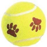 Mint Flavor Paw Print Tennis Ball Dog Toy 298e