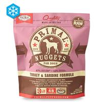 Primal Wholesome Raw Nuggets for Dogs Turkey &amp; Sardine Formula 3 lb. 922512