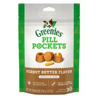 Greenies® Pill Pockets® for Dogs Peanut Butter Formula for Capsules 7.9 oz. I001328