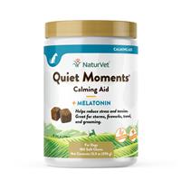 NaturVet® Quiet Moments Calm Aid plus Melatonin, soft chew 180 ct. New larger size! I013975