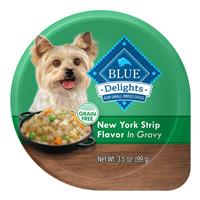 Blue Buffalo Blue Delights Grain-Free New York Strip Flavor in Gravy 3.5 oz. I014784