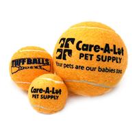 Care-A-Lot Pet Supply Orange Tennis Ball With TUFFBALLS Squeaker I015413b
