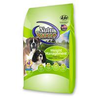 NutriSource Weight Management Chicken &amp; Chicken Meal Formula Dog Food  I018762b