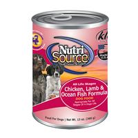 NutriSource Chicken, Lamb &amp; Ocean Fish Formula Dog Food 13 oz I018792