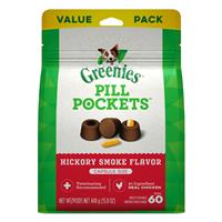 Greenies Pill Pockets for Dogs Hickory Smoke Flavor Capsule Size 60 ct I021403