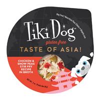 Tiki Dog Taste of Asia Chicken &amp; Snow Peas Stir Fry Recipe in Broth 3 oz. I023078