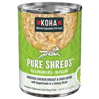 KOHA Pure Shreds Shredded Chicken Breast &amp; Duck Entre for Dogs I028204b