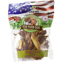 Nature's Own Pet Chews Premium Chew Treat for Dogs Duck Feet 12ct I028404