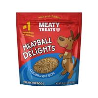 Meaty Treats Meatball Delights Chicken &amp; Rice Recipe Treats for Dogs 20 oz. I028703