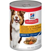 Hill's Science Diet Adult 7+ Savory Stew with Chicken &amp; Vegetables Dog Food 12.8 oz. I028783